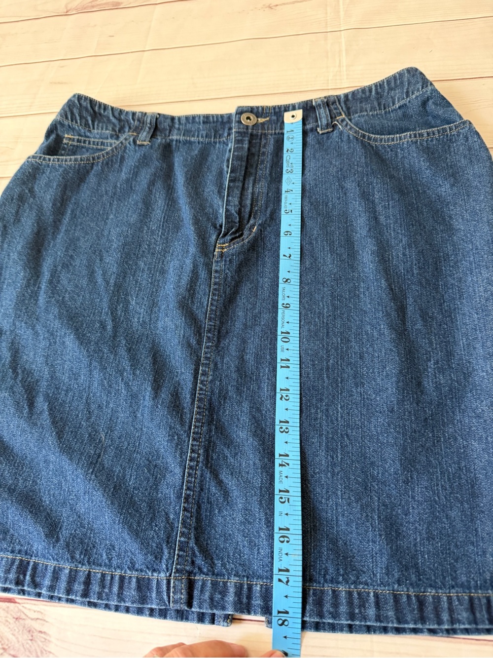 Liz Claiborne Dark Blue Denim Mini Skirt - Picture 5 of 6